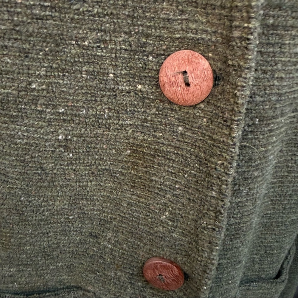 Territory Ahead Olive Green Textured Knit Jacket | Cozy Button Front | L - Picture 8 of 10